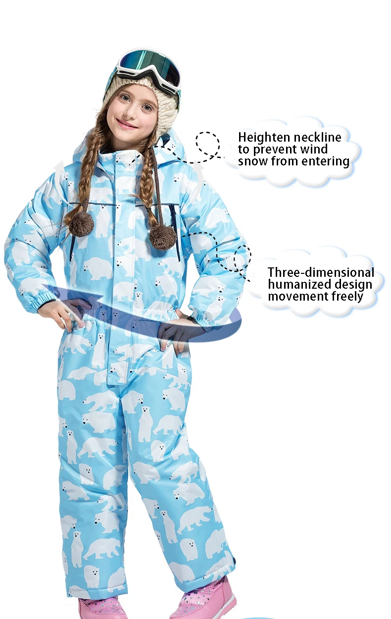 SAENSHING/Цельный Детский лыжный костюм Детский водонепроницаемый Зимний комплект для девочек и мальчиков, штаны Зимняя Лыжная куртка для сноуборда