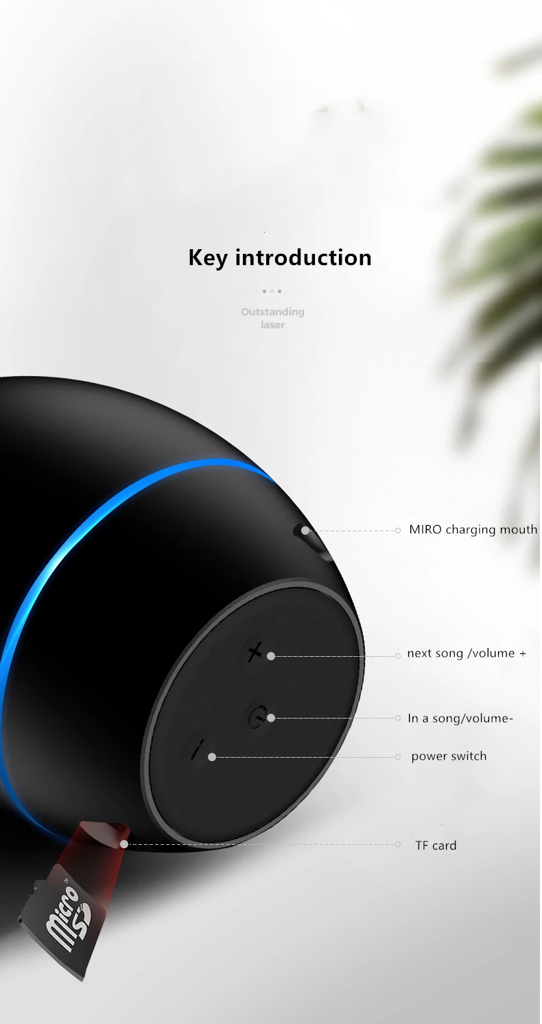 Мигающая лампа Bluetooth динамик с сабвуфером беспроводной микрофон вызов Портативные Компьютерные колонки Caixa De Som F4039A