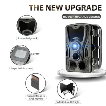 

HC-801A Trail Cameras 0.3s Trigger Time Night Version Photo Trap 16MP 1080P IP65 Wildlife Hunting Camera Surveillance Cams New
