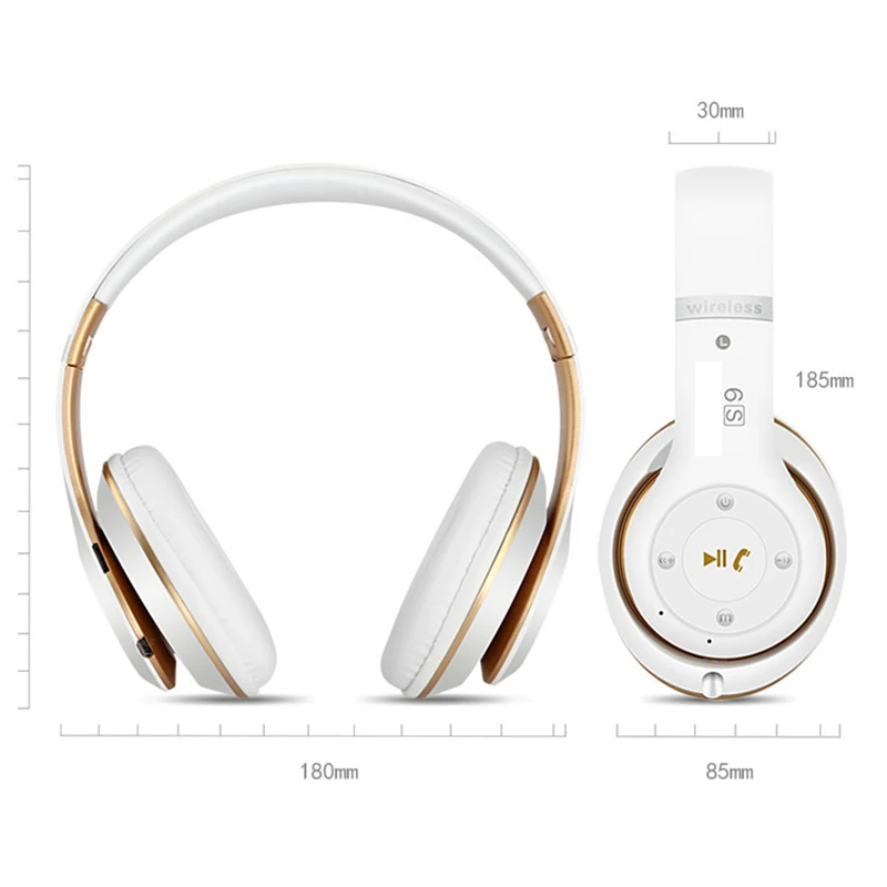 Новинка 6S складные беспроводные наушники Hifi шлем Аудио Fone De Ouvido Bluetooth Стерео шумоподавление TF карта FM радио гарнитуры