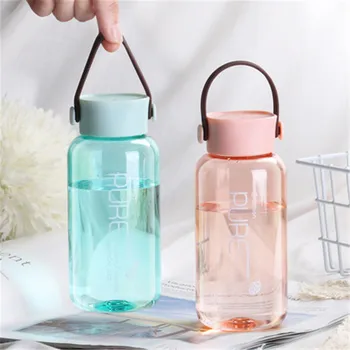 

450ML Plastic BPA Free Water Bottle Fruit Lemon Juice botella Fashion Clear Plastic Leak Proof Sport Drinking Water Bottles