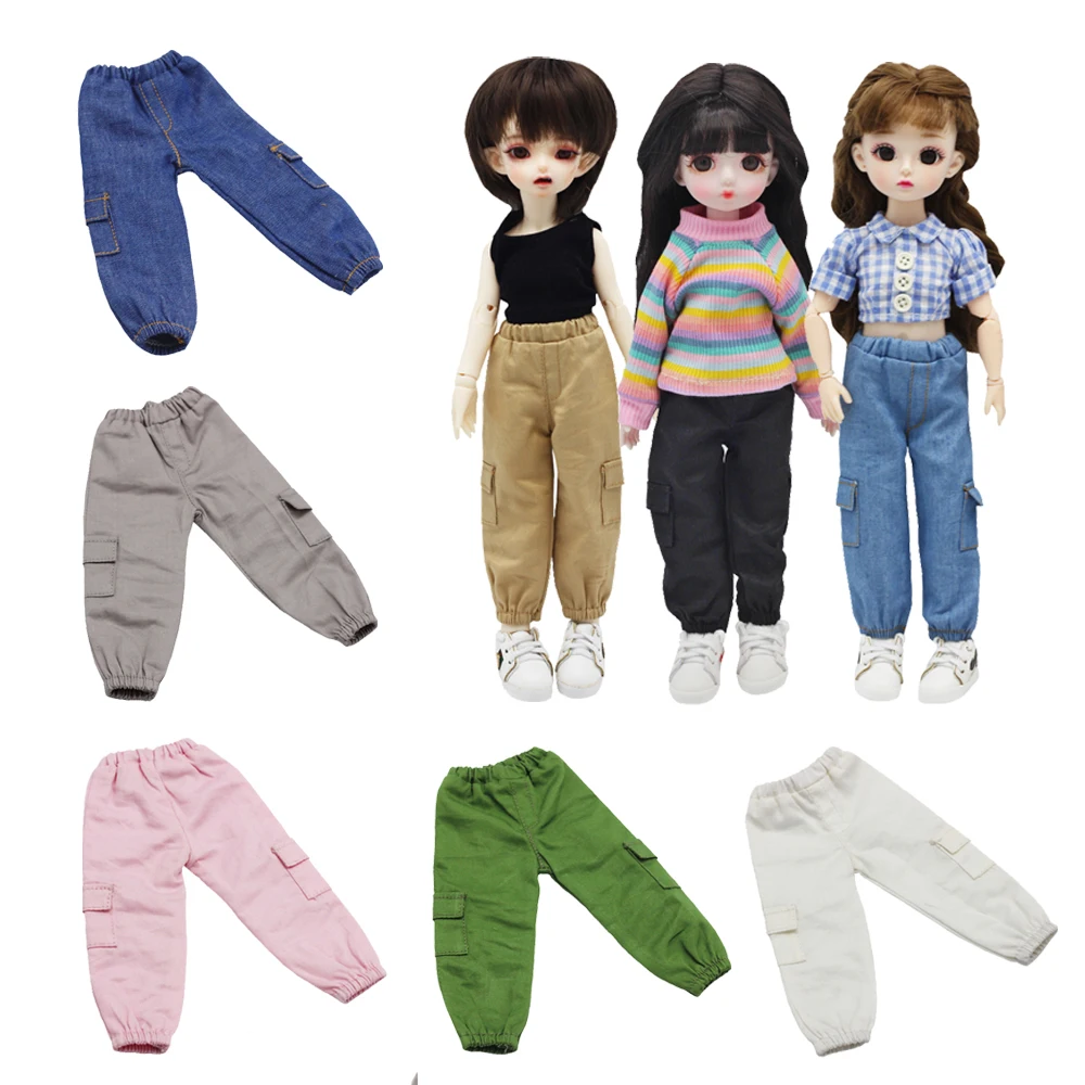 New 30cm BJD baby Clothes, Overalls, Pocket pants, casual pants for yosd, 1/6BJD doll clothes accessories for dolls