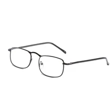 Полная оправа, очки для пожилых людей, лупа, модные, против усталости, квадратные металлические очки для чтения, очки для дальнозоркости+ 1,0+ 1,5 до+ 4,0