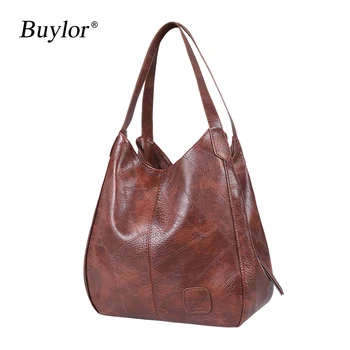 

Buylor Vintage Women Handbags signers Luxury Shoulder Messenger Bag Large Capacity Crossbody Bag Fashion Brand Top-handle Bags