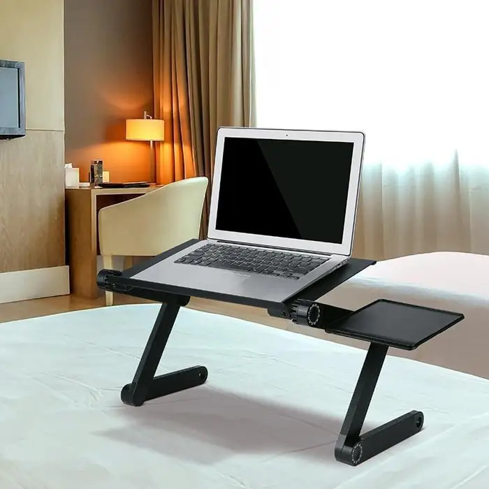 Портативная регулируемая алюминиевая подставка для ноутбука стол вентилируемые эргономичные диванные Lap Stand Up рабочий офисный ПК Riser кровать Sof