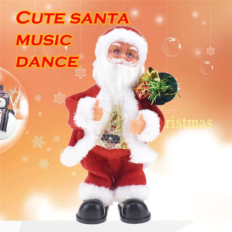 Рождественский Санта-Клаус Электрическая Поющая танцевальная игрушка Рождественский Электрический Санта-Клаус Поющий танец Новогодний подарок для детской игрушки