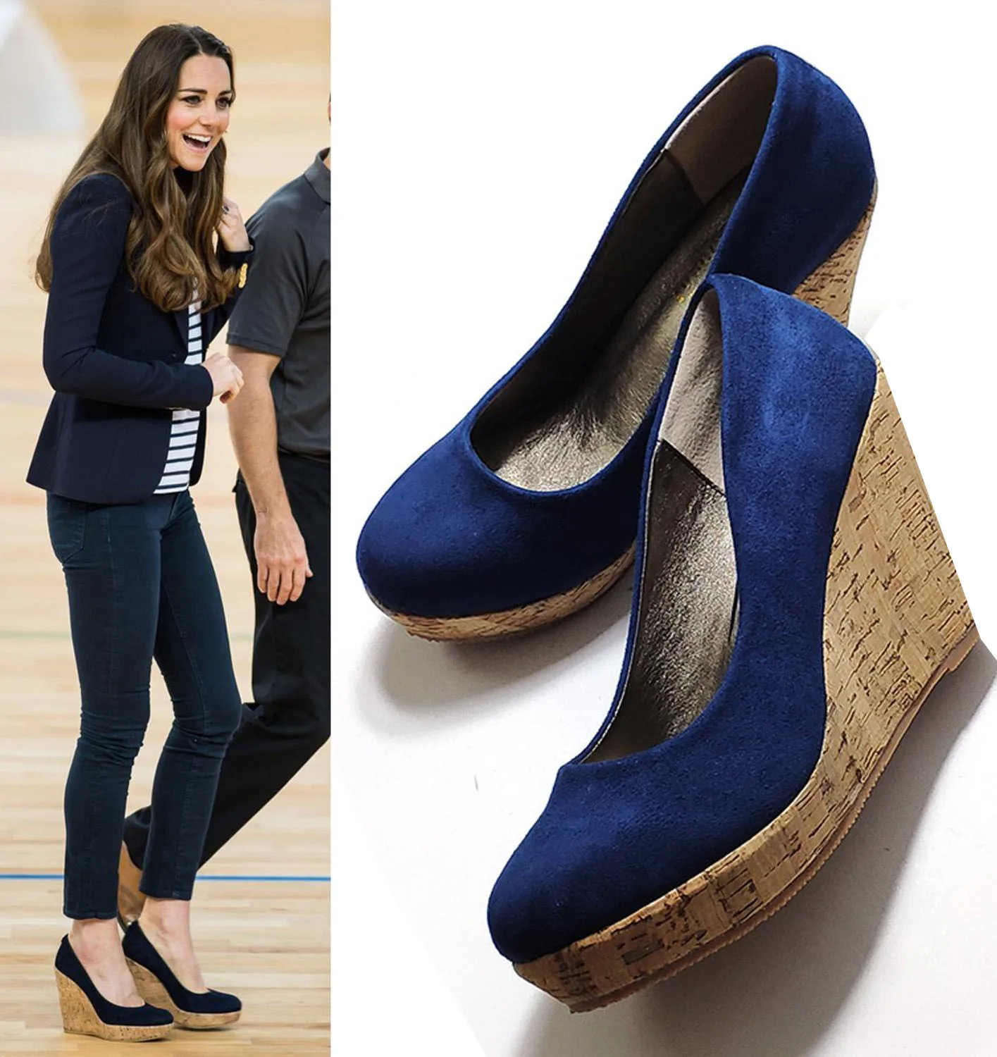 LIHUAMAO-alpargatas de cuña de para mujer, zapatos de tacón alto con punta redonda, plataforma, fiesta de Oficina - AliExpress Calzado