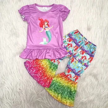

Kids boutique clothing toddler baby girls outfits mermaid girl outfit holiday clothes