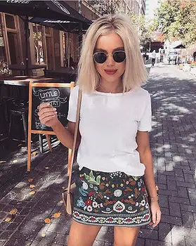 

Womens Bandage Bodycon Pencil Skirt Clubwear Tight Mini Skirt Plain Wrap Vestidos