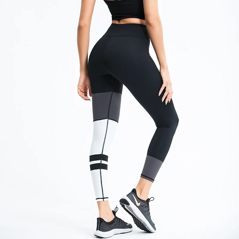 Women's Yoga Pants Fitness Stretch Sports Tights Slim Running Sportswear Training Trousers Fashion Contrast Color Yoga Pants