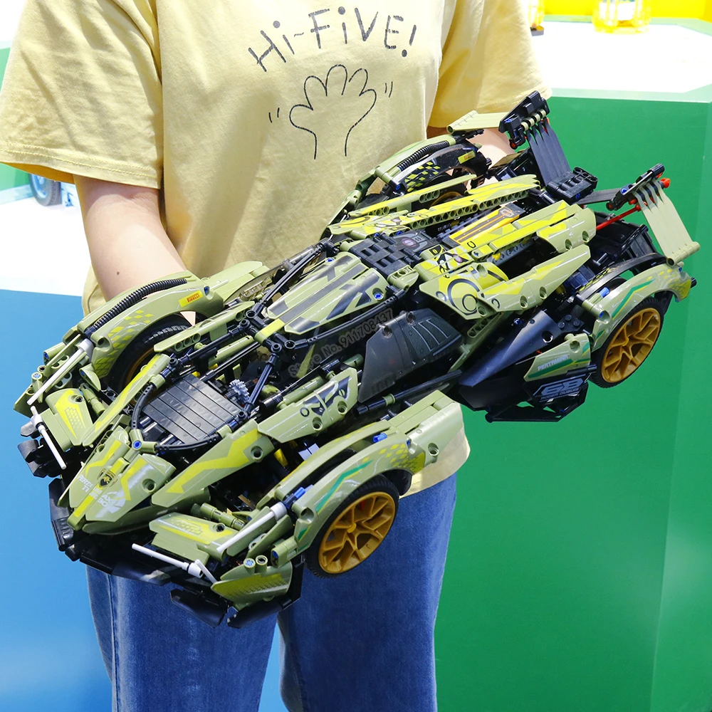 MOC высокотехнологичная серия автомобилей APP RC Lamborghinis Supercar Technical V12 Concept