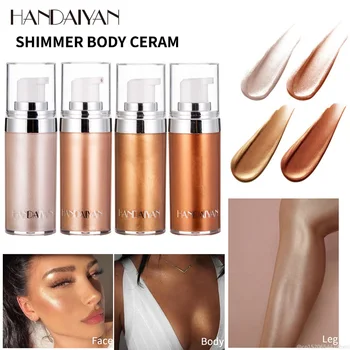 

HANDAIYAN Legs Body Facial Copper Color Liquid Highlighter Foundation Cream Concealer High Cover Makeup Base Maquiagem TSLM1