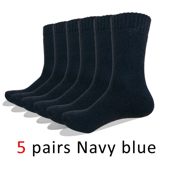 VERIDICAL 43% шерстяные носки мужские Осень Зима теплые высокое качество 6 пар/Лот Meias классический ретро узор толстые хлопковые счастливые носки - Цвет: Тёмно-синий