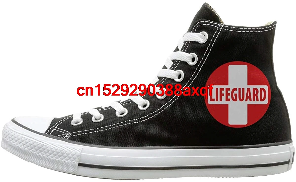 

Canvas Shoes Lifeguard Fashion High Top Lace Ups Sport Sneakers For Men Women