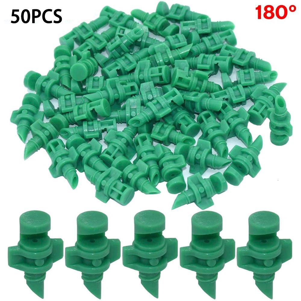 50PCS 180 Degree 100 шт. 90 ° 180 ° 360 ° угол простая преломляющая насадка спринклерная головка дизайн высокое качество садовое фруктовое орошение деревьев распылитель - Цвет: 50PCS 180 Degree