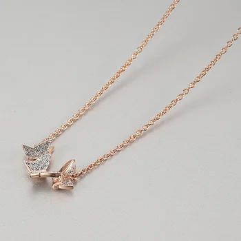 

2020 Fashion Charm 925 Sterling Silver Original 1:1 Copy, Fantasy Butterfly Clavicle Chain Necklace Female Luxury Jewelry Gifts