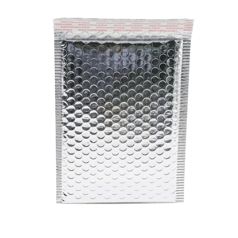 50Pcs/Lot 11x13cm Sliver Aluminum Bubble Shipping Bag Padded Envelopes Bubble Mailer Bag Aluminum Foil Gift Packing Wrap