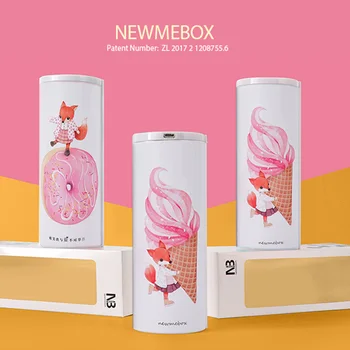

NBX Pencil Case Simple Anime Fox Ice Cream Doughnut Holographic Minimalism Password Coded Lock Stationery Gift Pen Box For Kids