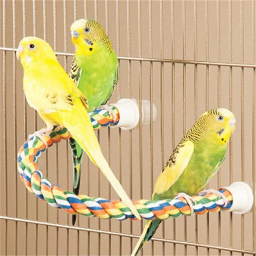 Pet Swing Bird Toy Parrot Rope Harness Cage Hang Toys Parakeet Cockatiel Budgie 
