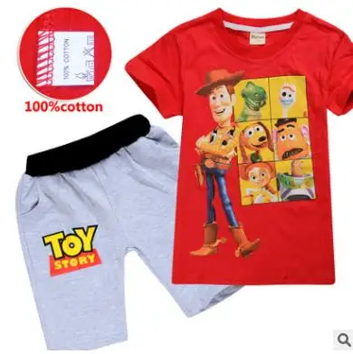 Одежда для маленьких мальчиков футболка с принтом «Toy story 4 Buzz and Woody» Детская Футболка топы для девочек+ джинсы наборы свитшотов, Рождественский наряд