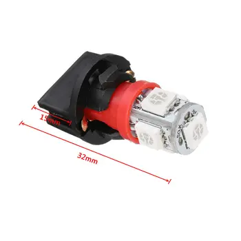 

10pcs Red Front Instrument Panel Dashboard Glove Box Side Maker Interior LED Bulbs For Instrument Gauge Cluster Dash Light 12VDC