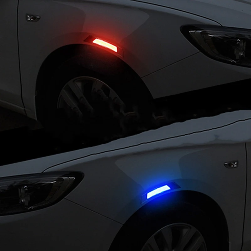 Автомобильная Светоотражающая наклейка на колесо для бровей, светоотражающая Предупреждение ющая наклейка s, для переднего бампера, для предотвращения столкновений, водонепроницаемая декоративная наклейка s