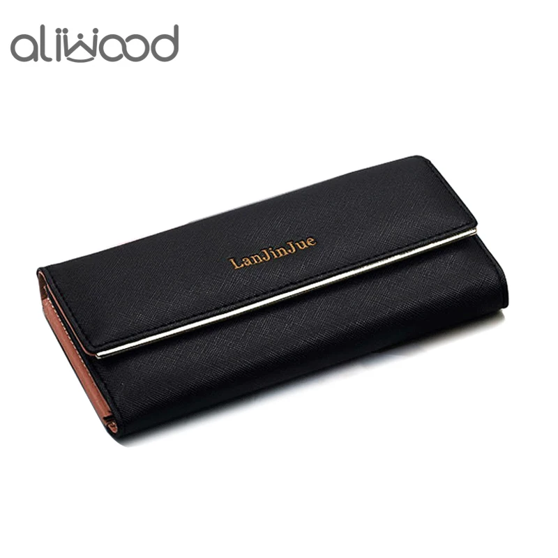 aliwood Leather Long Women's Wallet Clutch Cartera Mujer Elegant Large Capacity 3 Fold Female Wallets Phone Pocket Card Holder aliwood Leather Long Women's Wallet Clutch Cartera Mujer Elegant Large Capacity 3 Fold Female Wallets Phone Pocket Card Holder