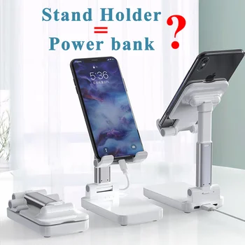 

Original design Foldable Charging phone holder stand CE RoHS mobile Desktop stand holder phone Mini with power bank