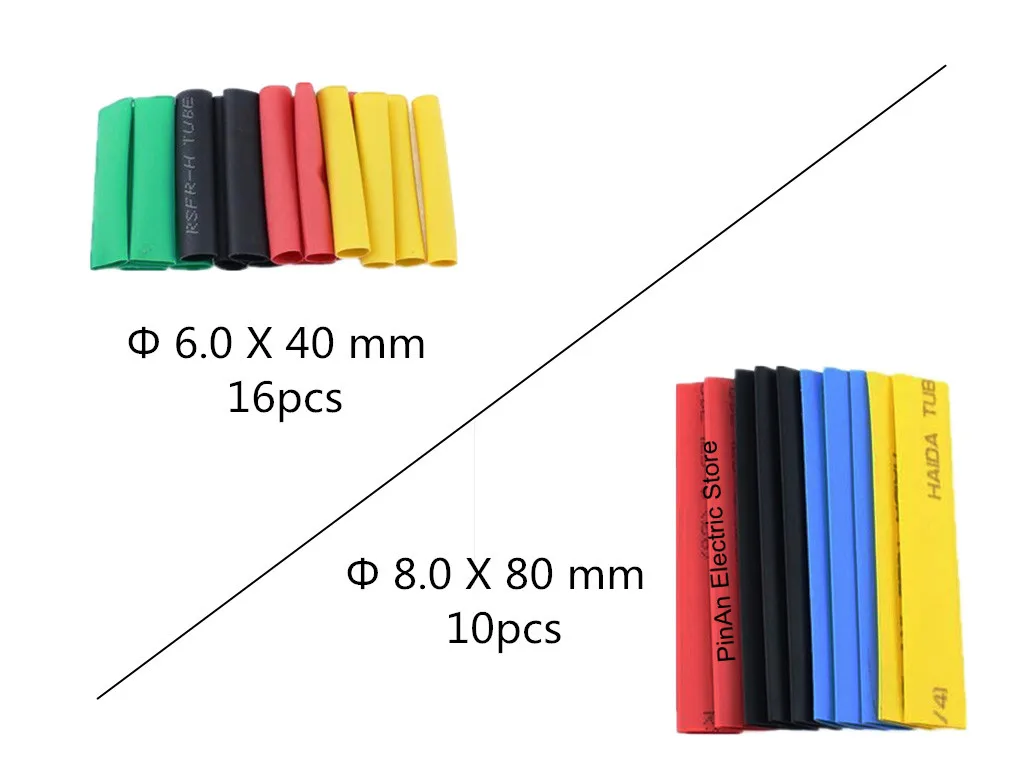 164 шт набор Полиолефиновая усадка Ассорти термоусадочная трубчатый ...