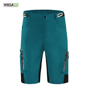 

WOSAWE Reflective Cycling Shorts Zipped Pockets Outdoor Sports MTB Mountain Bike Bicycle Riding Trousers Water Resistant Short