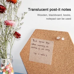 Bloc notes collant Transparent, 3x3, Lot de bloc Notes autocollants transparents, autoadhésifs amovibles et imperméables 