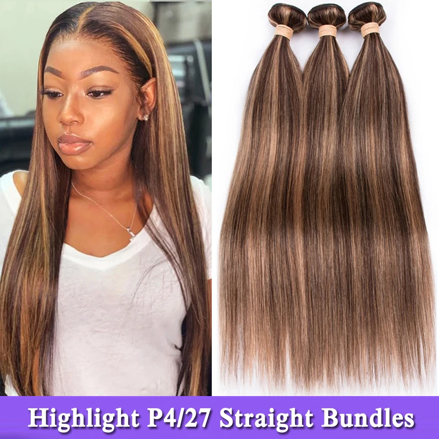 P4 27 предварительно окрашенные человеческие волосы пупряди бразильских прямых волос 3 пряди Remy наращивание