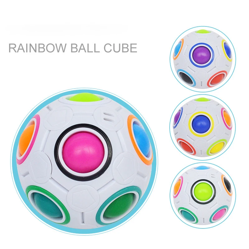 Explosion Magic Ball Rainbow Shaped Decompression Toy Creative Football Cube Children Gift Anti Stress | Игрушки и хобби