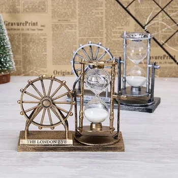 

Retro Ferris Wheel Sand Hourglass Ornaments Home Decor Ornaments Europe Models Gifts Furnishing Articles