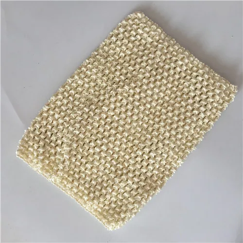 HANXIN, 20X23 см, фатиновая юбка-пачка «рюмочка», вязанная крючком на груди, топы, одежда для шитья, вязаная ткань, подарки на день рождения для девочек, повязка на голову, юбка - Цвет: Ivory
