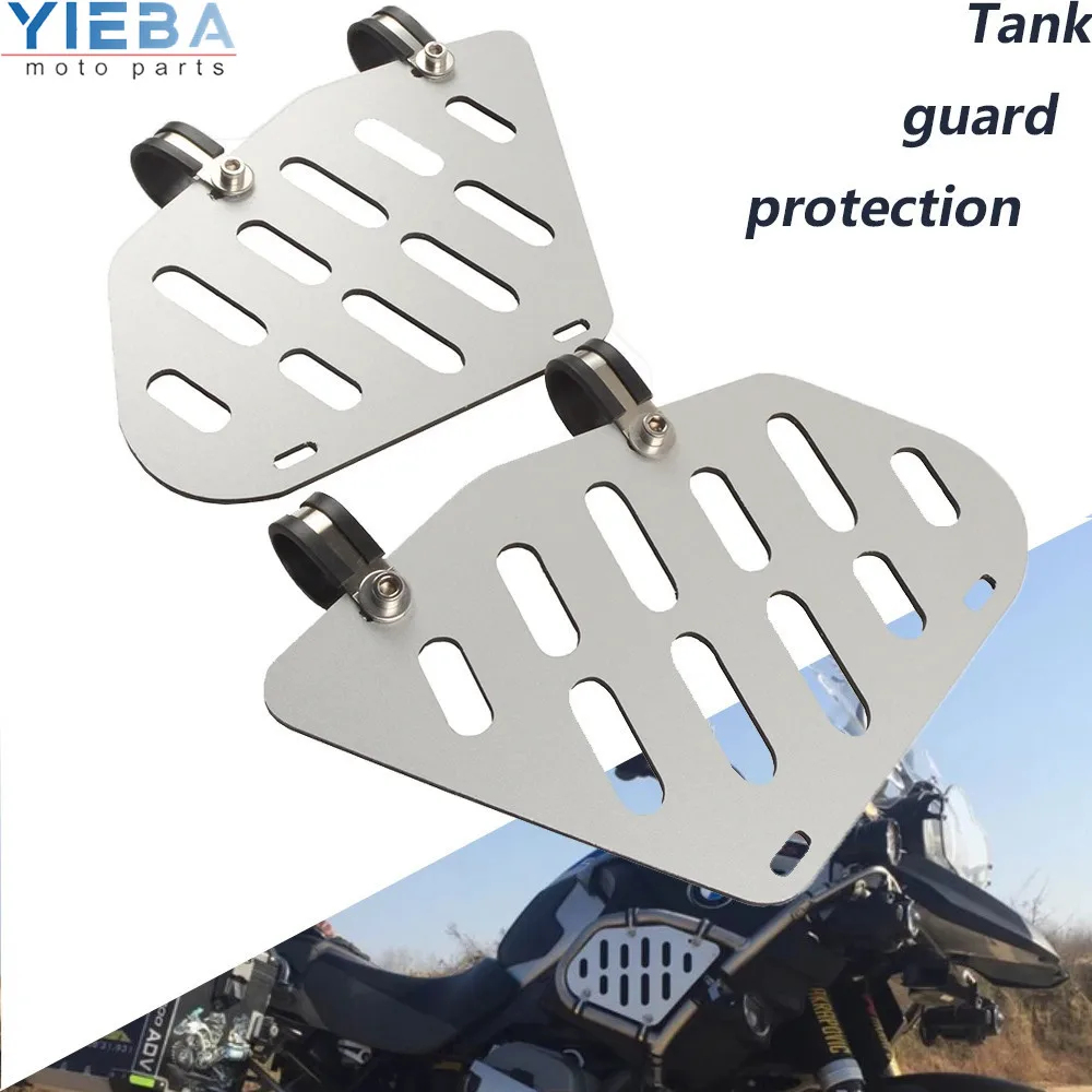 

Motorcycle Accessories Tank Guard Cover Protection Fuel Side Motorbike For R1200GS Adventure 90 Years Premium Triple Black ABS
