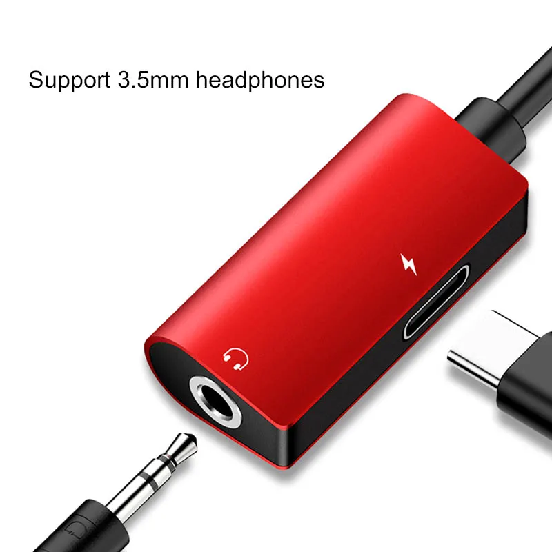 2 в 1 Тип C до 3,5 мм разъем для зарядки наушников конвертер usb type-C аудио адаптер для Xiaomi 6 huawei P10 mate 20 type C телефонов