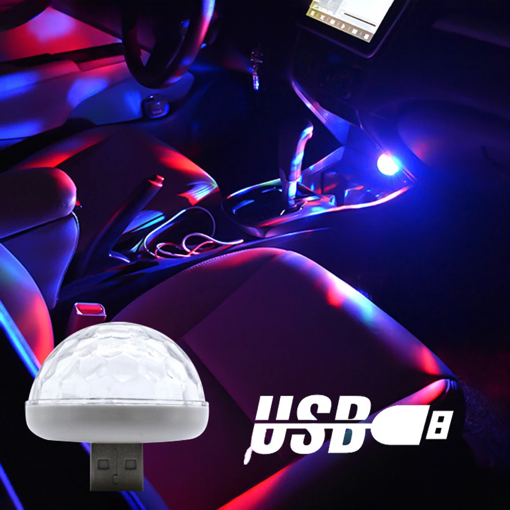 Mini Multi Color USB LED Car Interior Lighting Kit Atmosphere Light Neon Colorful Lamps Interesting Portable Accessories |