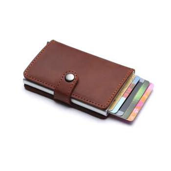 

Smart Wallet for Men and Women Aluminum Box Credit Card Holder Mini Wallet Security RFID Holder PopUp Clutch Card Case