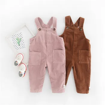 

Toddler Girls Overall High-quality Corduroy Jumpsuits for Kids Boys Pants 1 2 3 4 5 Years Baby Child Trousers Kids Jumpsuit New