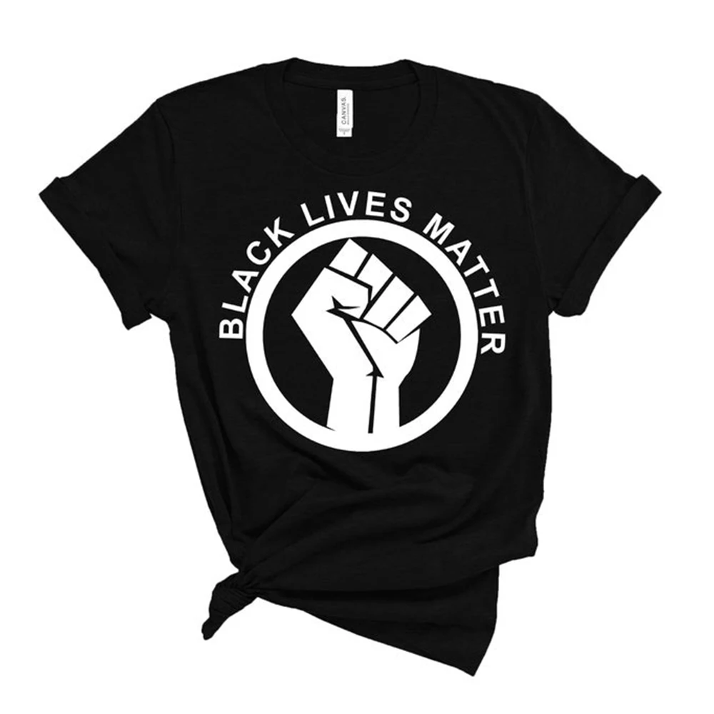 Black Lives Matter Power Women T Shirts Human Rights Woman Clothes Summer Fashion Cotton Tops Big Size Graphic Tee 3XL | Женская одежда