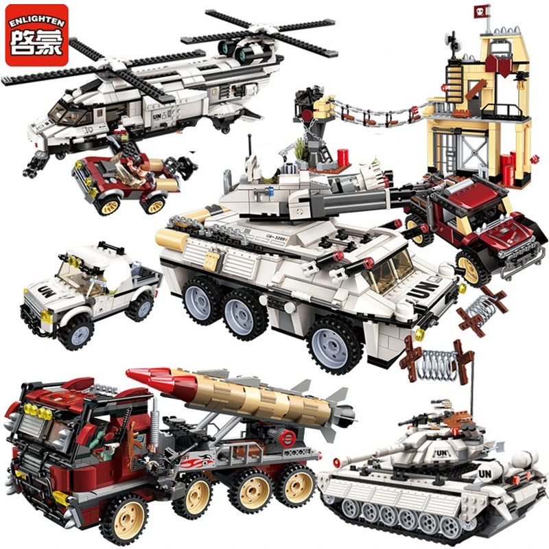 

Military Building Blocks War Tank Panzer Chinook Helicopter Vehicle Army Soldiers Brinquedos Bricks Playmobil Toys for Children