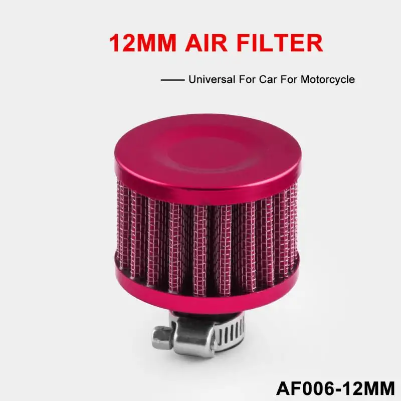Universal Motorcycle Air Filters 12mm Sliver Car Cone Cold Air Intake