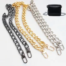 30/60/100cm Metal Purse Chain Strap Handle Replacement Chain Handbag Shoulder Bag Chain Accessories Gold/Silver/Gun black New