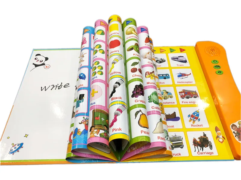 Livro de Linguagem para Crianças Musical para Aprender 3 + Idade Bebê Inglês Livro Alfabeto Número Crianças Brinquedo Brinquedos Educativos 13 Computers & Electronics