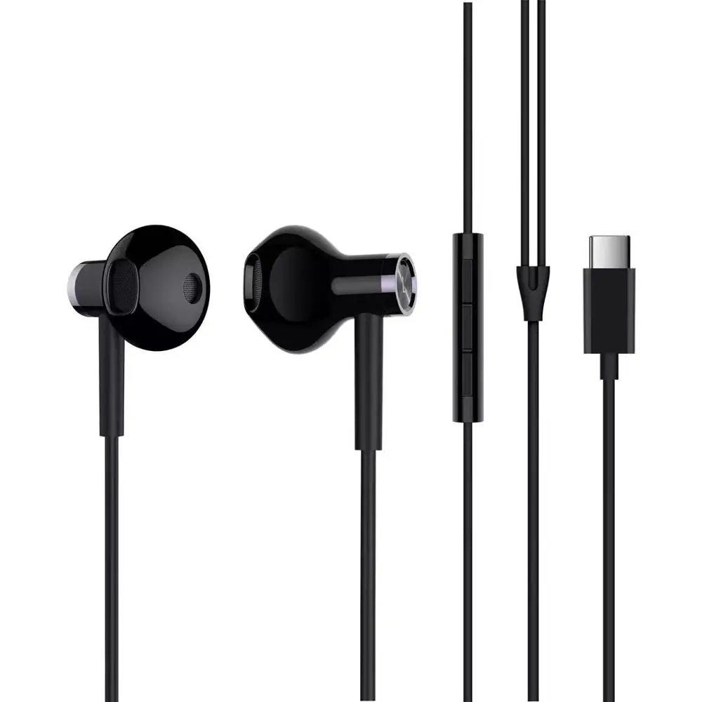 Xiaomi Hybrid DC Earphone Type C Plug Half In Ear USB Wired Control MEMS Microphone Mi Dual Driver Earphone