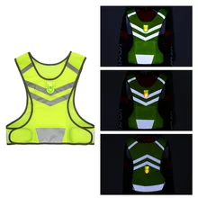 Outdoor Sports Running Reflective Vest Adjustable Lightweight Mesh Safety Gear for Women Men Jogging Cycling Walking