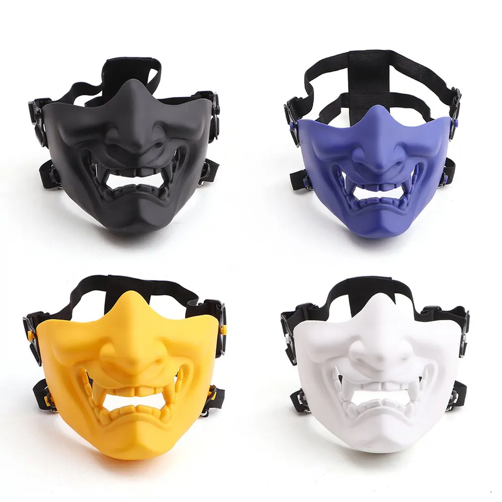 

M09 Laughing Prajna Halloween Party Devil Horror Mask Female Adult Male Grimace Half Face Tactical Mask