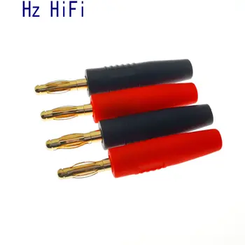 

4PCS 4MM Plug Gold Plated Musical Speaker Cable Wire Pin Banana Plug Connectors