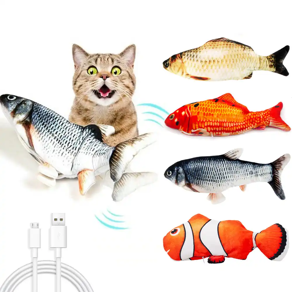 Jouet Electronique En Forme De Poisson 3d Pour Chat Chargement Usb Electrique Simulation De Poisson Jouet Pour Animaux De Compagnie Fournitures Pour Chats Aliexpress